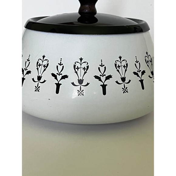 Vintage black and white fondue pot - Picture 8 of 9